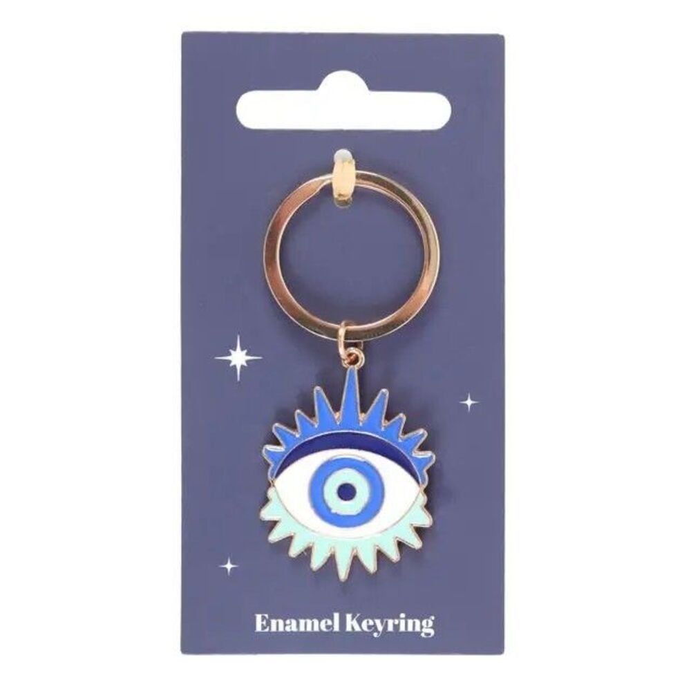Evil Eye Talisman, Protection & Good Luck, Enamel Keychain